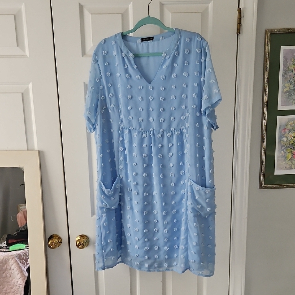 Light Blue Textured Dress